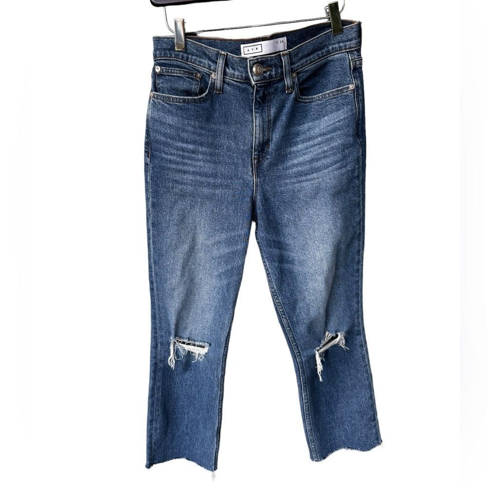 AYR Yes Yes Yes Distressed Straight Jeans 28